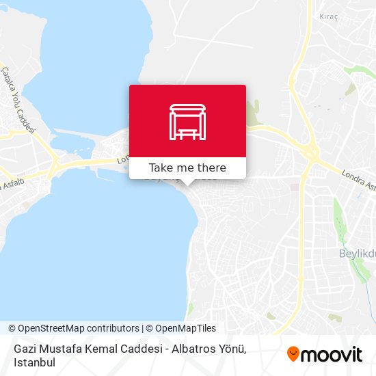 Gazi Mustafa Kemal Caddesi - Albatros Yönü map