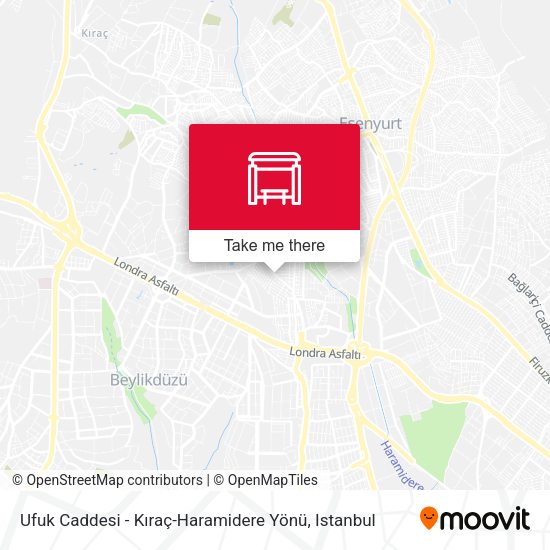 Ufuk Caddesi - Kiraç-Haramidere Yönü map