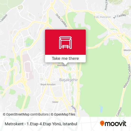 Metrokent - 1.Etap-4.Etap Yönü map
