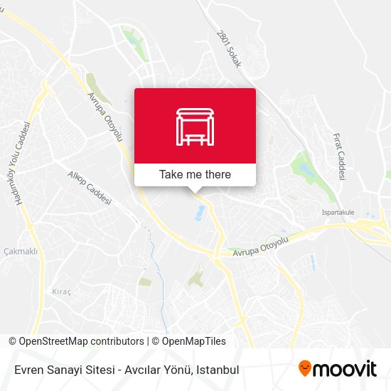 Evren Sanayi Sitesi - Avcılar Yönü map