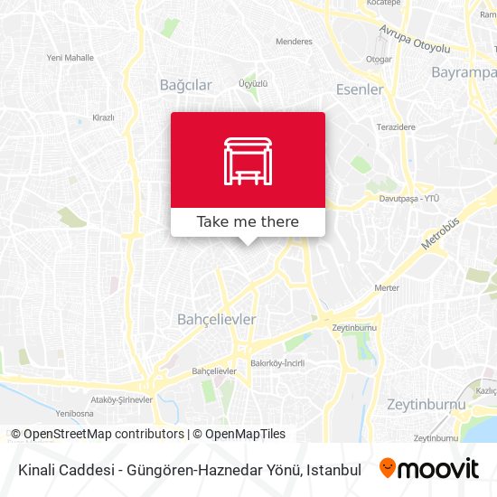 Kinali Caddesi - Güngören-Haznedar Yönü map