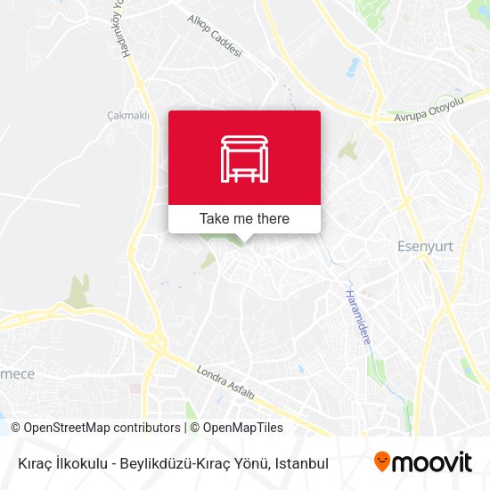 Kıraç İlkokulu - Beylikdüzü-Kıraç Yönü map