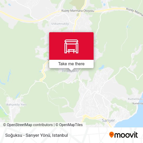 Soğuksu - Sarıyer Yönü map