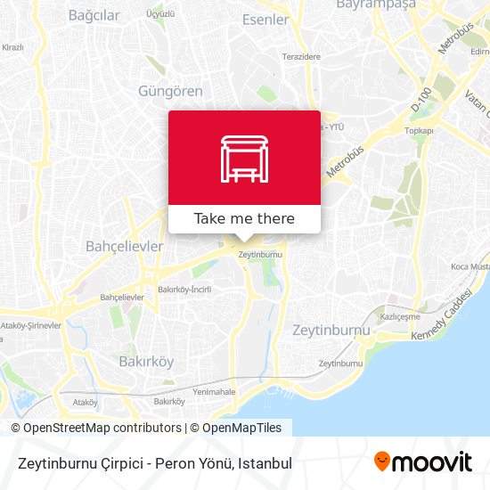 Zeytinburnu Çirpici - Peron Yönü map