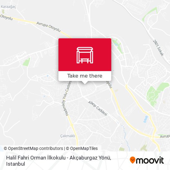 Halil Fahri Orman İlkokulu - Akçaburgaz Yönü map