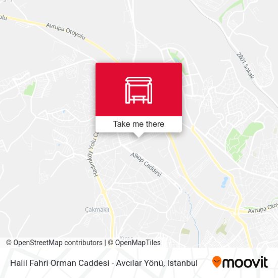 Halil Fahri Orman Caddesi - Avcılar Yönü map