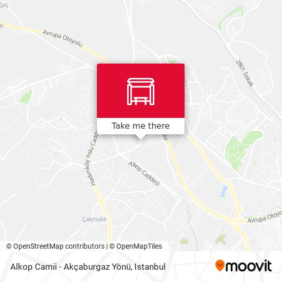 Alkop Camii - Akçaburgaz Yönü map
