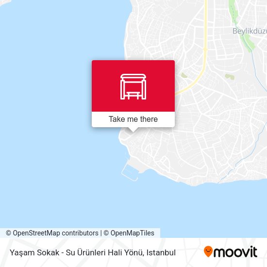 Yaşam Sokak - Su Ürünleri Hali Yönü map
