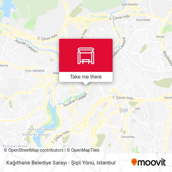 Kağıthane Belediye Sarayı - Şişli Yönü map