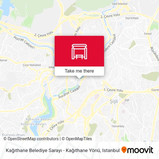 Kağıthane Belediye Sarayı - Kağıthane Yönü map