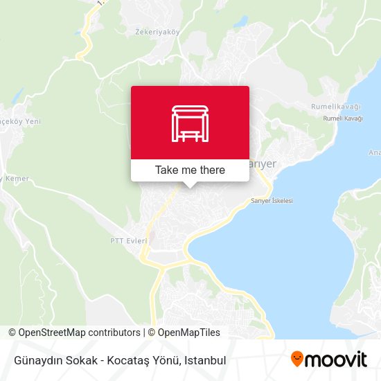 Günaydın Sokak - Kocataş Yönü map