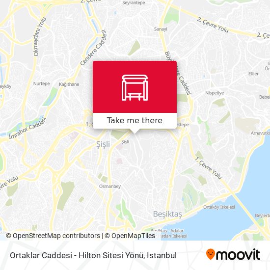 Ortaklar Caddesi - Hilton Sitesi Yönü map