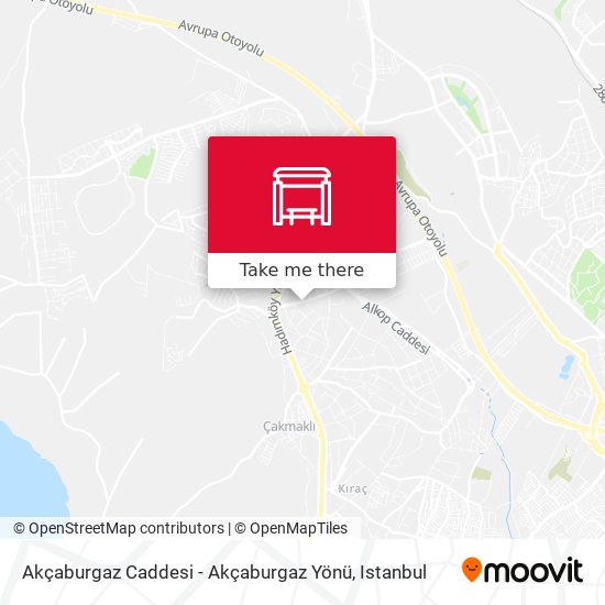 Akçaburgaz Caddesi - Akçaburgaz Yönü map