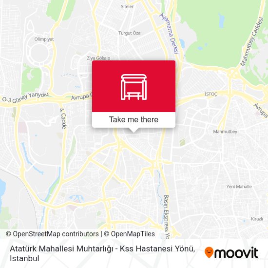 Atatürk Mahallesi Muhtarlığı - Kss Hastanesi Yönü map