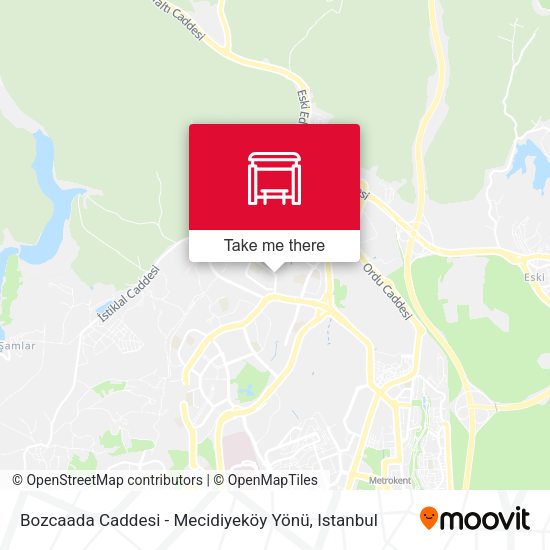Bozcaada Caddesi - Mecidiyeköy Yönü map