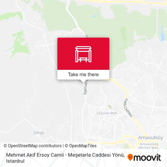 Mehmet Akif Ersoy Camii - Meşetarla Caddesi Yönü map