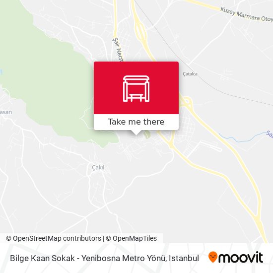 Bilge Kaan Sokak - Yenibosna Metro Yönü map