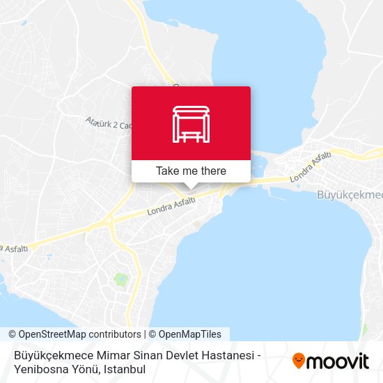 Büyükçekmece Mimar Sinan Devlet Hastanesi - Yenibosna Yönü map