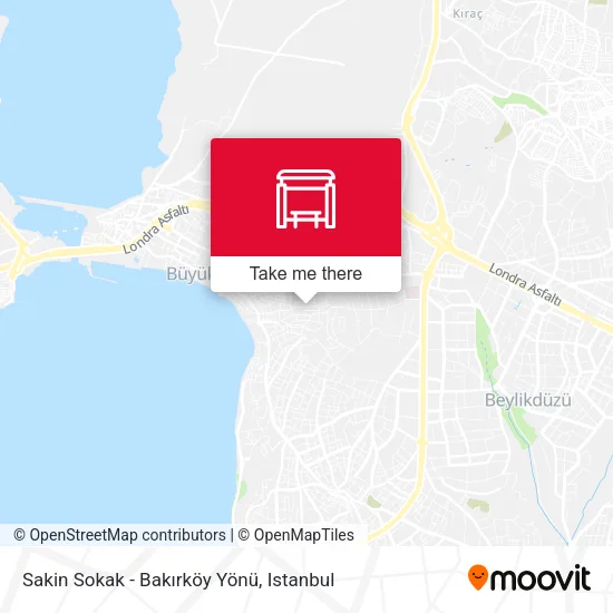 Sakin Sokak - Bakırköy Yönü map