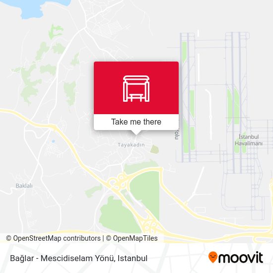 Bağlar - Mescidiselam Yönü map