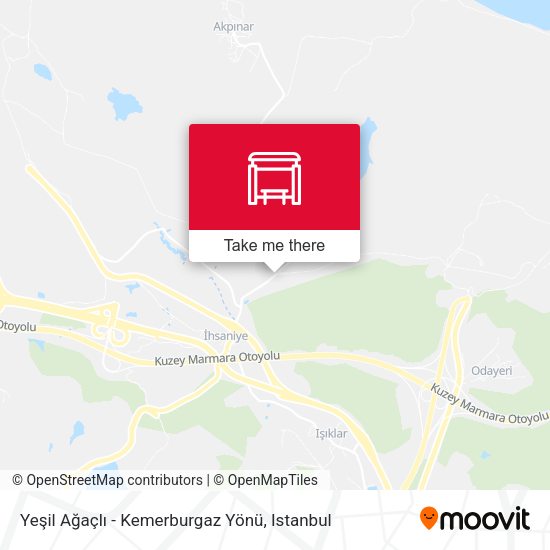 Yeşil Ağaçlı - Kemerburgaz Yönü map