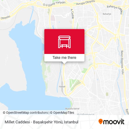 Millet Caddesi - Başakşehir Yönü map