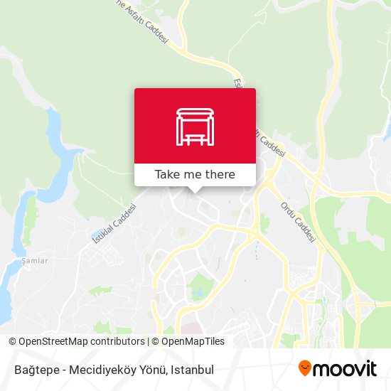 Bağtepe - Mecidiyeköy Yönü map