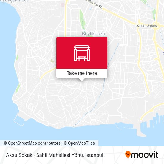 Aksu Sokak - Sahil Mahallesi Yönü map
