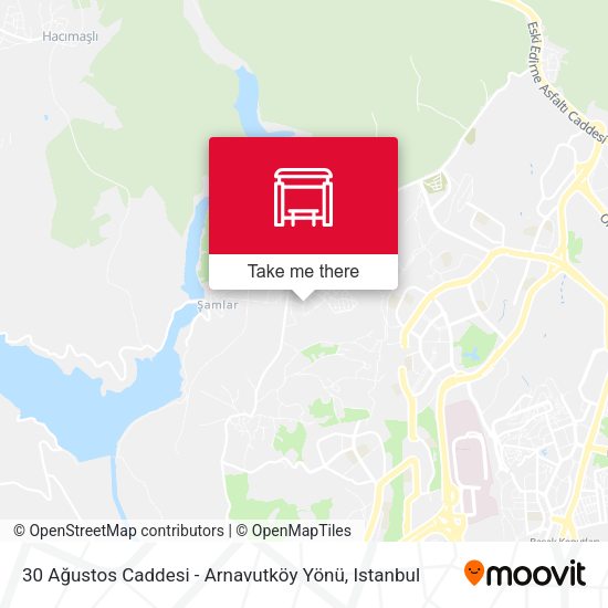 30 Ağustos Caddesi - Arnavutköy Yönü map