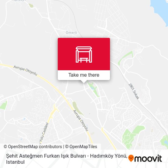 Şehit Asteğmen Furkan Işık Bulvarı - Hadımköy Yönü map