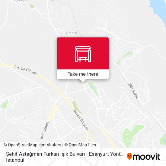 Şehit Asteğmen Furkan Işık Bulvarı - Esenyurt Yönü map