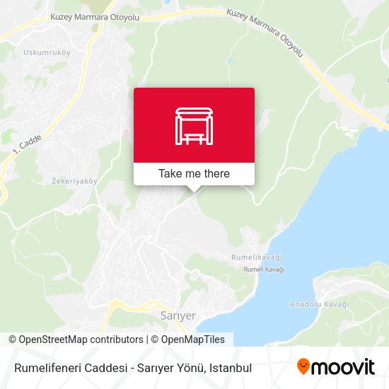 Rumelifeneri Caddesi - Sarıyer Yönü map