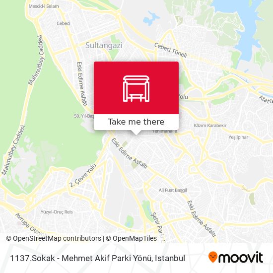 1137.Sokak - Mehmet Akif Parki Yönü map