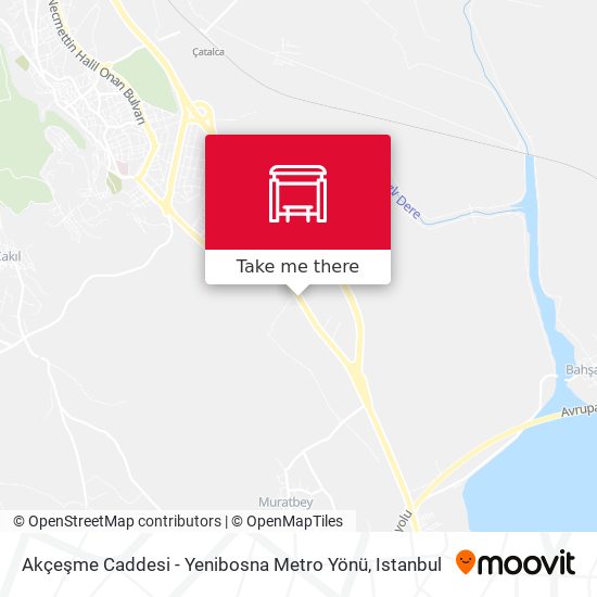 Akçeşme Caddesi - Yenibosna Metro Yönü map