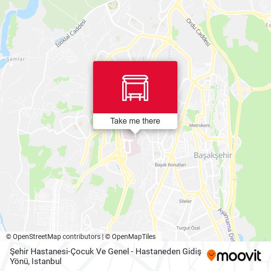 Şehir Hastanesi-Çocuk Ve Genel - Hastaneden Gidiş Yönü map