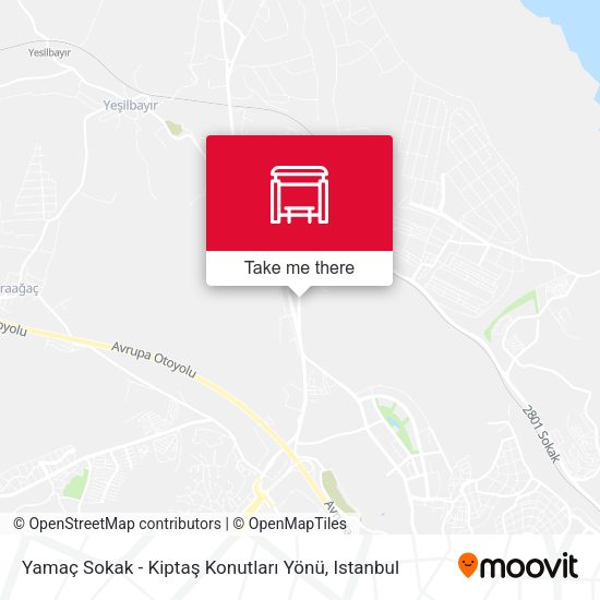Yamaç Sokak - Kiptaş Konutları Yönü map