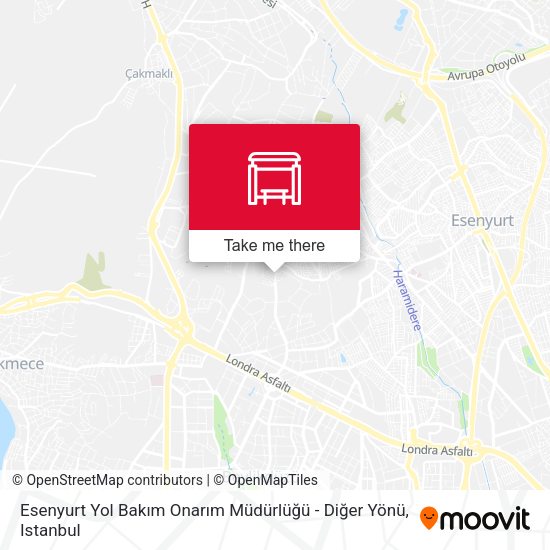 Esenyurt Yol Bakım Onarım Müdürlüğü - Diğer Yönü map