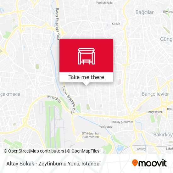 Altay Sokak - Zeytinburnu Yönü map