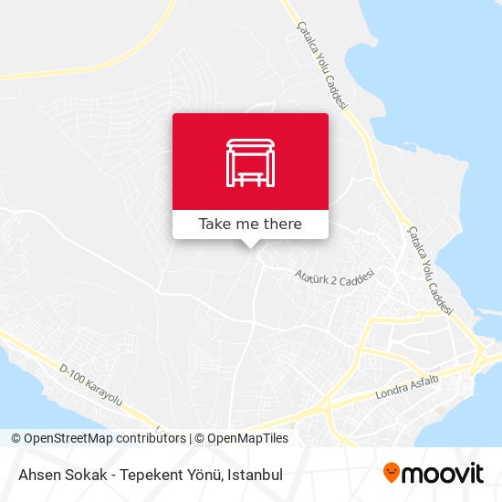 Ahsen Sokak - Tepekent Yönü map