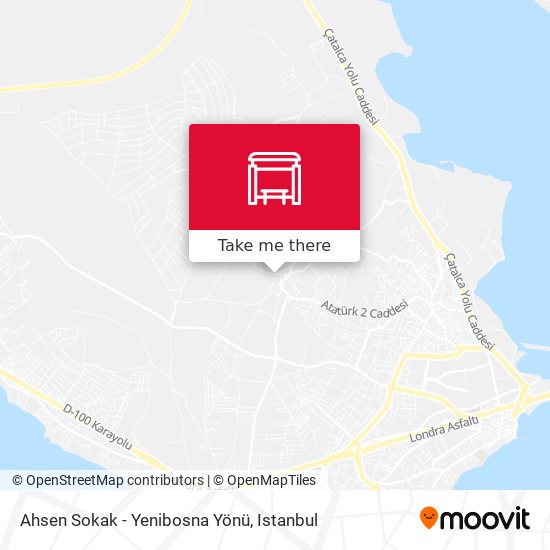 Ahsen Sokak - Yenibosna Yönü map