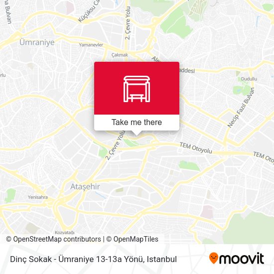 Dinç Sokak - Ümraniye 13-13a Yönü map