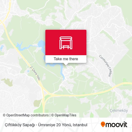 Çiftlikköy Sapağı - Ümraniye 20 Yönü map