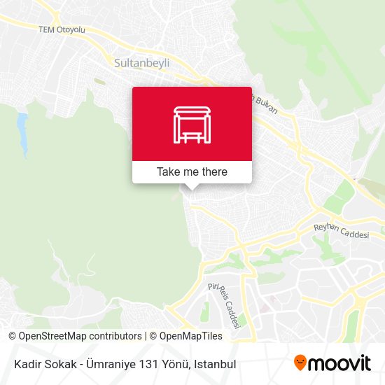 Kadir Sokak - Ümraniye 131 Yönü map