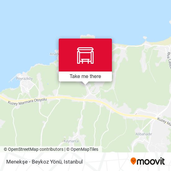Menekşe - Beykoz Yönü map