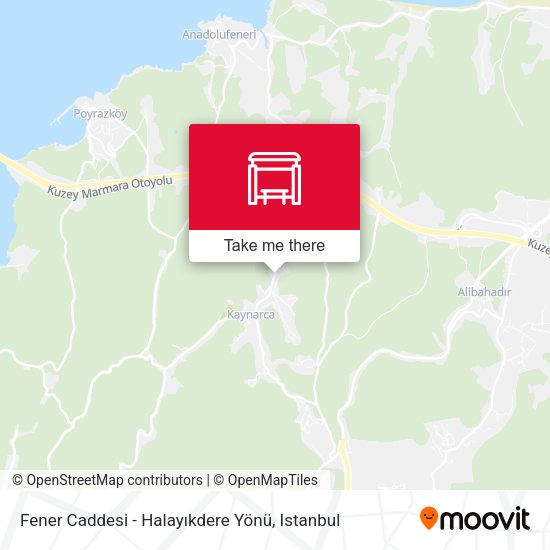 Fener Caddesi - Halayıkdere Yönü map