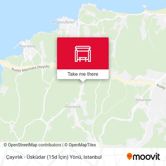 Çayırlık - Üsküdar (15d İçin) Yönü map
