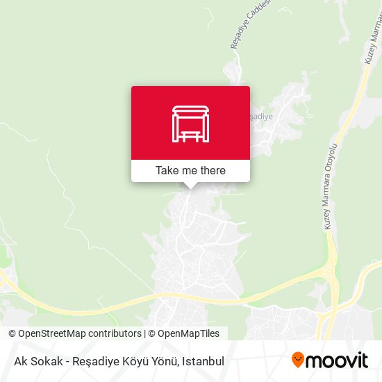 Ak Sokak - Reşadiye Köyü Yönü map