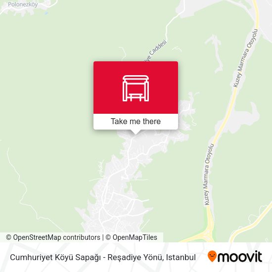 Cumhuriyet Köyü Sapağı - Reşadiye Yönü map