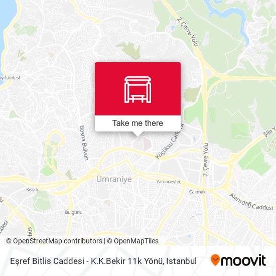 Eşref Bitlis Caddesi - K.K.Bekir 11k Yönü map