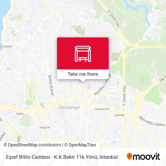 Eşref Bitlis Caddesi - K.K.Bekir 11k Yönü map